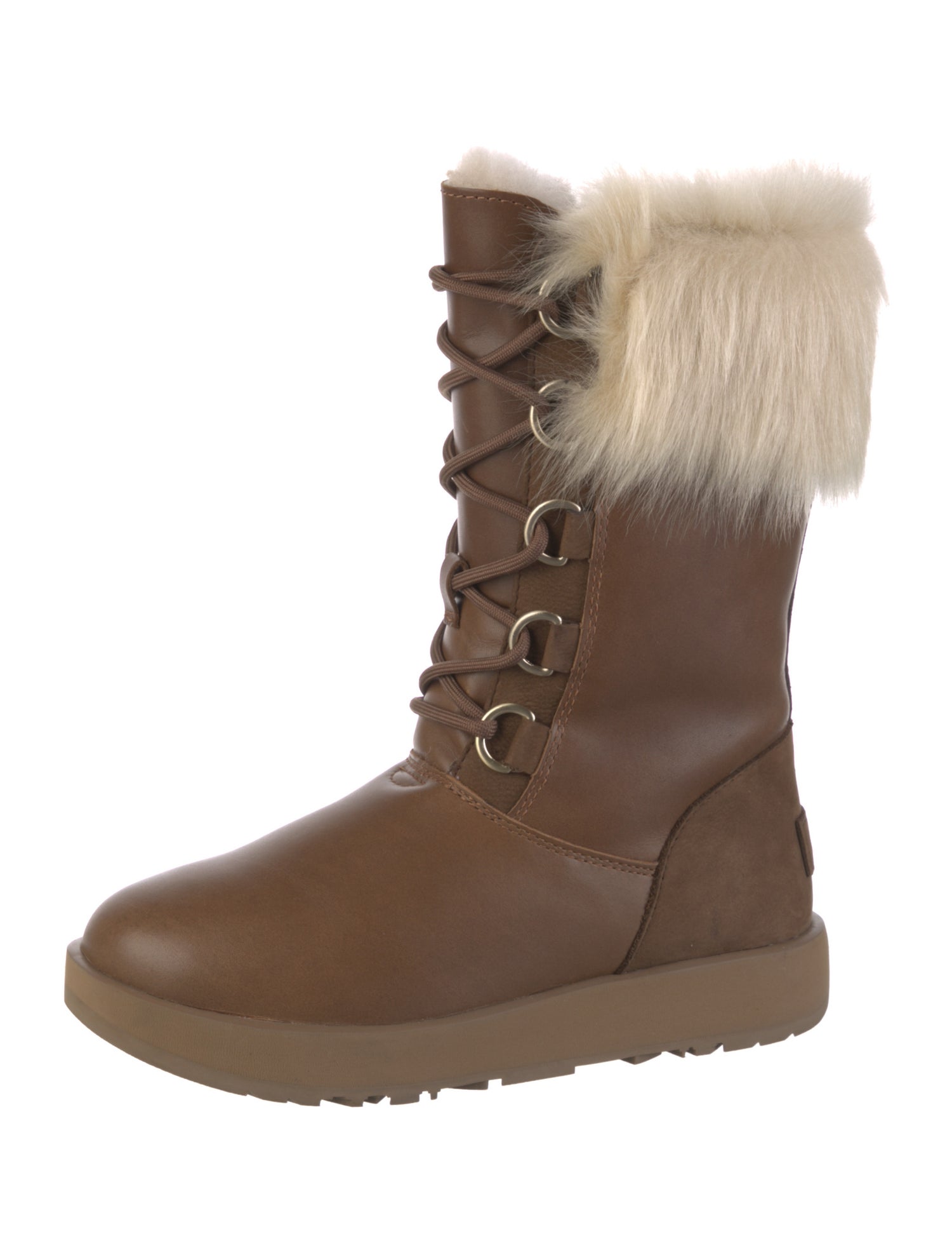 UGG Leather Printed Lace-Up Boots